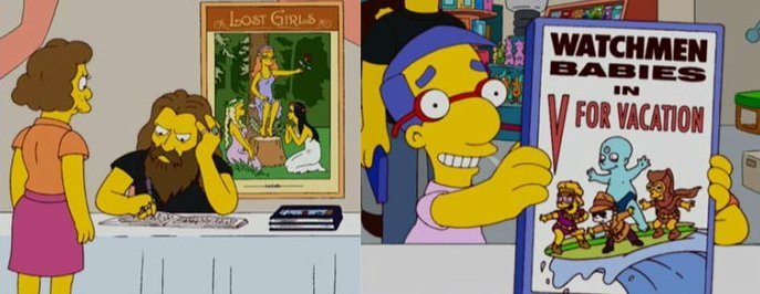 Alan Moore et les Watchmen dans les Simpsons